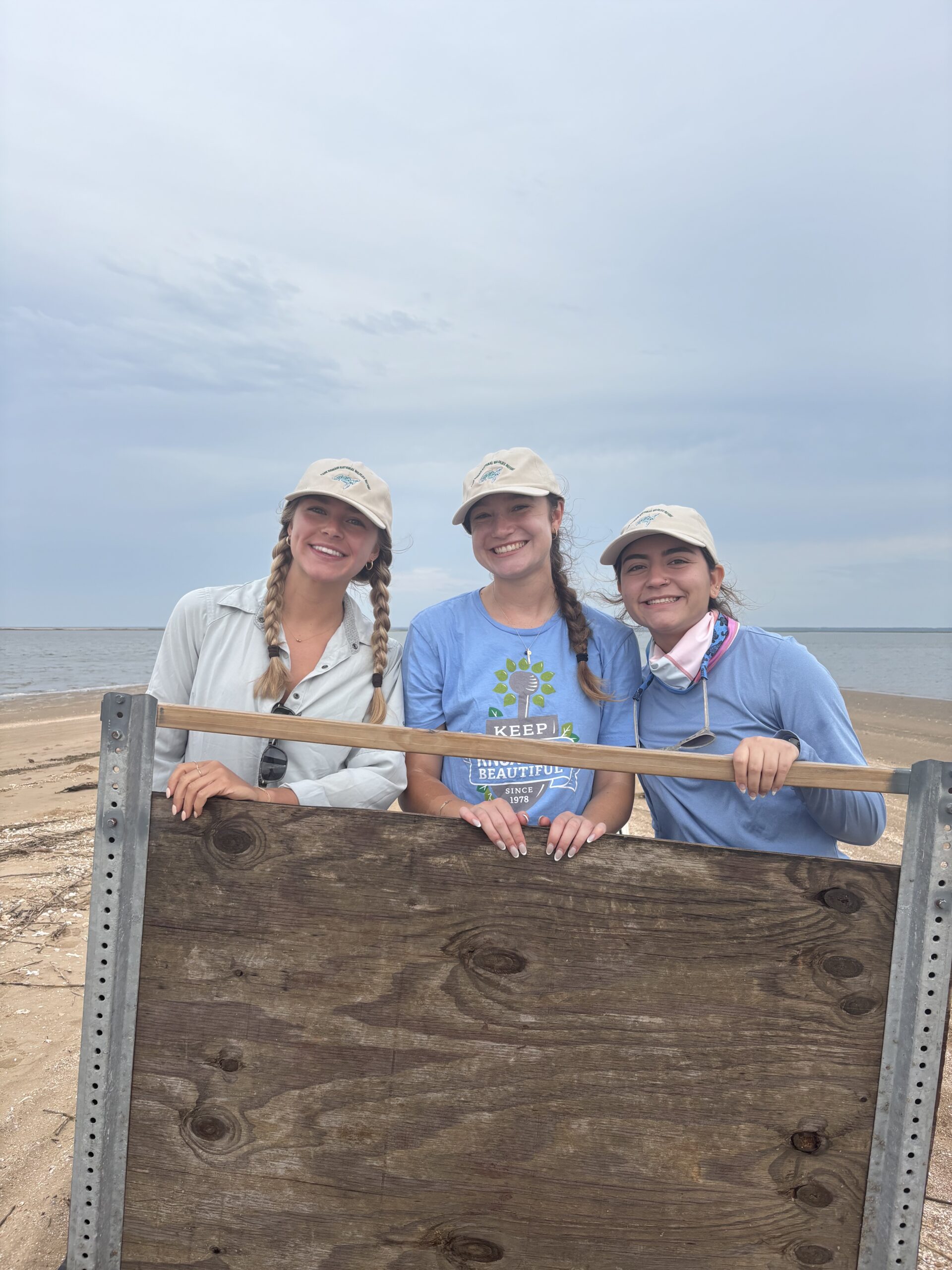 Summer Interns working the islands on the Sea Turtle Patrol Parker Pound, Juanita Franco, Coastal Expeditions Foundation, Loggerhead Sea Turtles