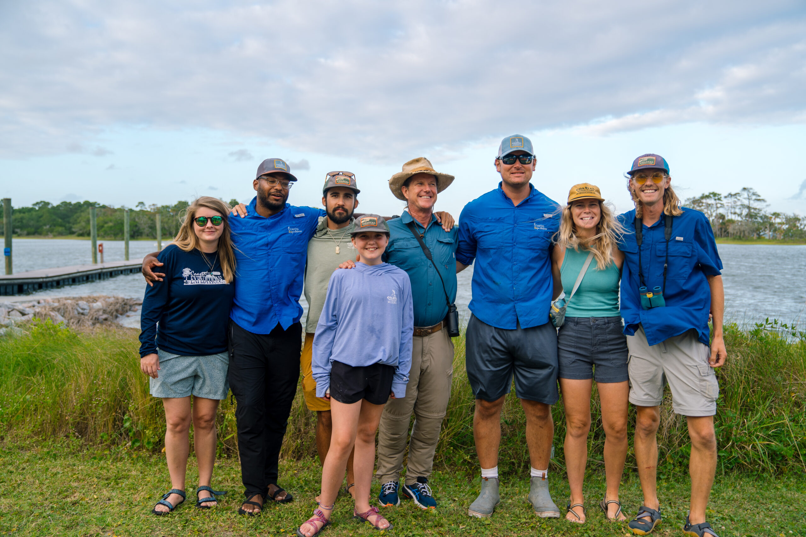 Coastal Expeditions Team at Kiawah River Kiawah River, The Dunlin, Saltina Graphics, Best Place to Kayak Charleston