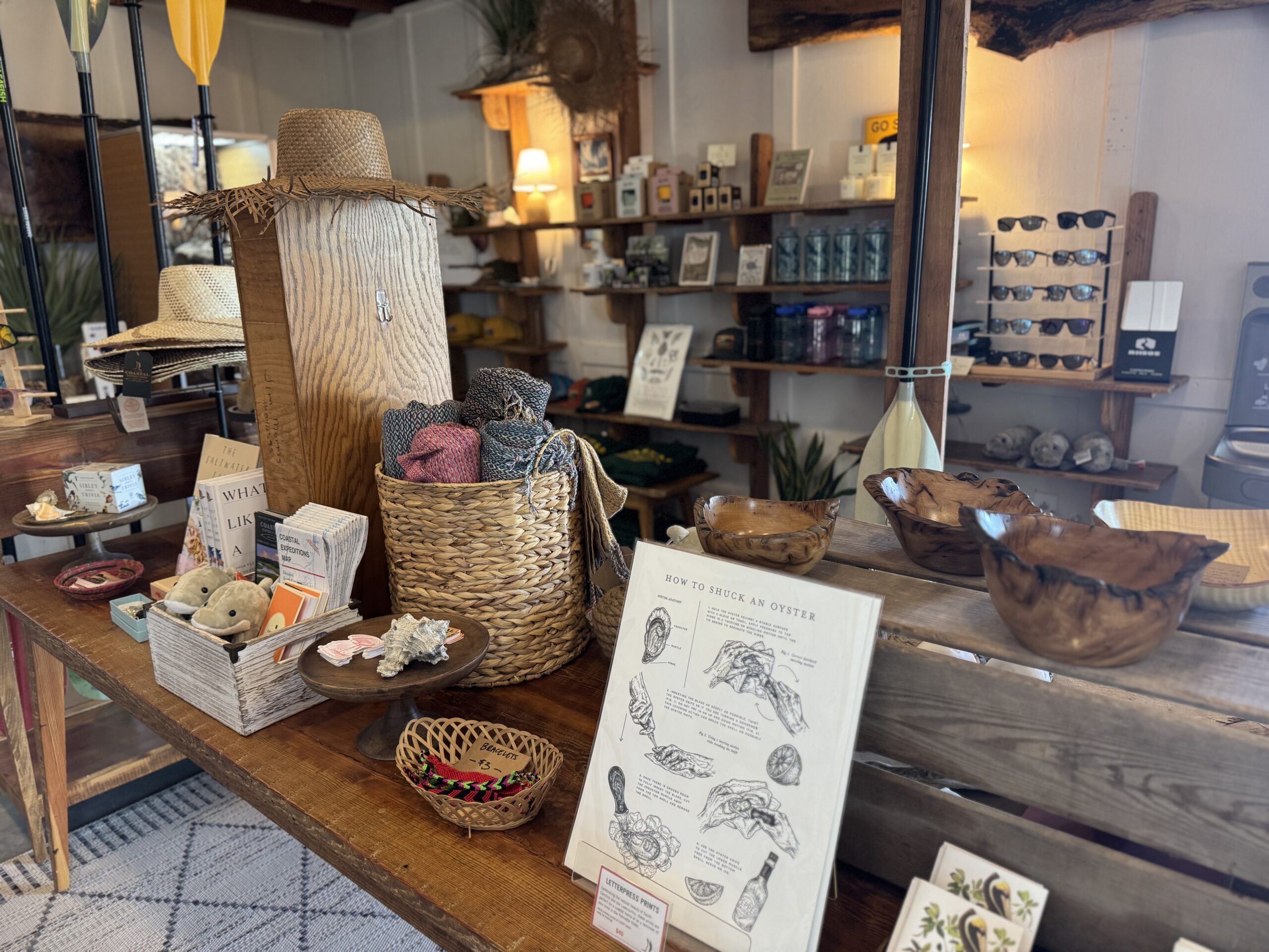 Retail Shop at Kiawah River Kiawah River, The Dunlin, Coastal Expeditions shop, Coastal Expeditions at Kiawah River